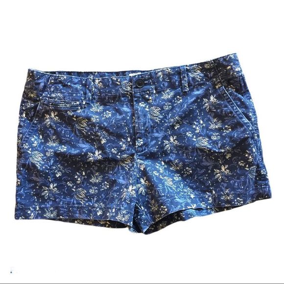 GAP Pants - Gap Denim Floral Girlfriend Shorts